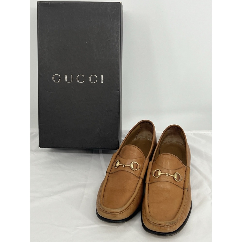 Vintage Gucci Women's Amber Horsebit Loafers Size 11 Including Original Box